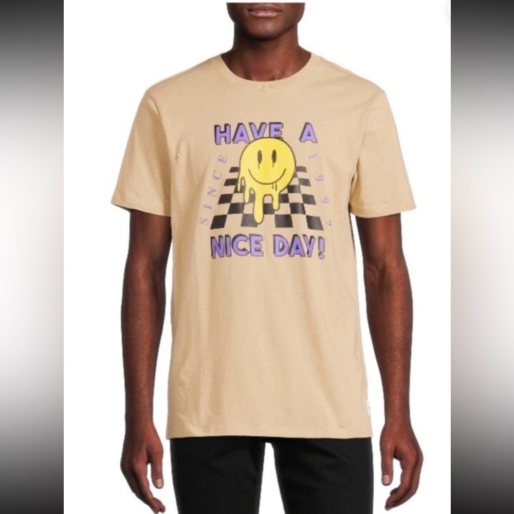 Wesc Have A Nice Day tan T-shirt
